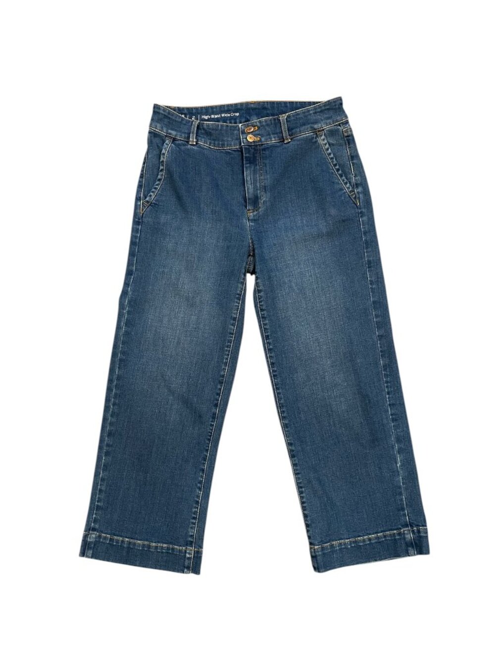 Talbot's Flawless High Waisted Wide Crop Jeans Size 2